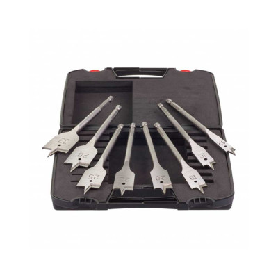 Свердло по дереву перове Milwaukee, 12-32мм, шестигранний хвостовик, кейс, набір 8шт