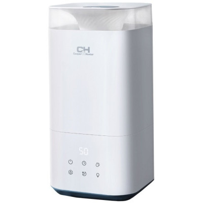 Зволожувач повітря Cooper&Hunter Grenada СH-2550T 5 л, 40 м2, 250 мл/г, ультразвуковий, верхня затока, гігростат, аромакапсула, підсвічування, білий Зволожувач повітря Cooper&Hunter Grenada СH-2550T 5 л, 40 м2, 250 мл/г, ультразвуковий, верхня затока, гігростат, аромакапсула, підсвічування, білий