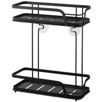 Полиця 2-ярусна ARDESTO Vigor 26.5х14х31см, метал, поліпропілен, чорний