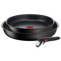 Набор посуды Tefal Ingenio Easy Cook & Clean, сменная ручка, 3предметов, алюминий, бакелит, черный (L1549013) Набор посуды Tefal Ingenio Easy Cook & Clean, сменная ручка, 3предметов, алюминий, бакелит, черный (L1549013)
