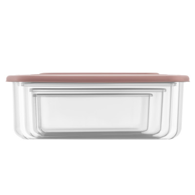 Набір контейнерів для зберігання харчових продуктів ARDESTO Fresh 0.25/0.5/0.75/1.2л, пластик, прямокутна, рожевий Набір контейнерів для зберігання харчових продуктів ARDESTO Fresh 0.25/0.5/0.75/1.2л, пластик, прямокутна, рожевий