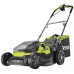 Газонокосилка аккумуляторная Ryobi RY18LMH37A-250 ONE+ Hybrid АКБ+сеть (18В/220В) акб 2х5А-ч 37см 45л 25-70мм мульчирование 15.7кг (5133004583)
