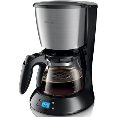 Кавоварка Philips крапельна Daily Collection 1.2л, мелена, чорно-сріблястий