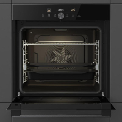 Электрический духовой шкаф Gorenje, 77 л, A+, пар, дисплей, IconTouch, черный