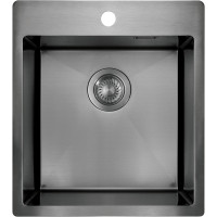 Мийка кухонна Deante OLFATO PRECIOUS, сталь, прямокутник, без крила, 505х450х200мм, чаша - 1, врізна, титан