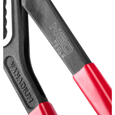 Кліщі переставні Neo Tools, 45°, робочий діапазон 0-45мм, 300мм