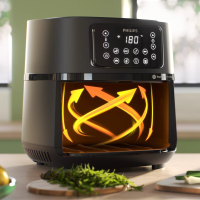 Philips Мультипіч Ovi Connected XXL  2000Вт, чаша-7.2л, сенсорне управл., 8 авто. програм, пластик, чорний