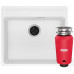 Комплект - мийка MRG 610-52 TL фраграніт, білий, 114.0668.820 і подрібнювач харч. відходів SLIM 50, 134.0715.098, вкл. Сифон