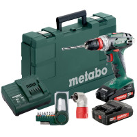 Шурупокрут-дриль акумуляторний Metabo BS 18 Quick 18В 2x2А·год 24·48Нм 0-450·0-1600об/хв 1.4кг
