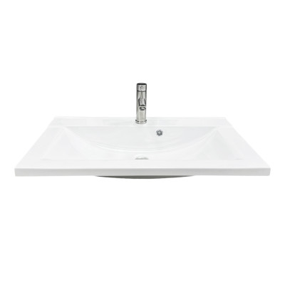 Набір для ванної кімнати, раковина, умивальник Adamant QUANTO 80, штучний камінь, прямокут., з сифоном Click-Clack + змішувач Набір для ванної кімнати, раковина, умивальник Adamant QUANTO 80, штучний камінь, прямокут., з сифоном Click-Clack + змішувач