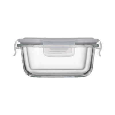 Контейнер для зберігання харчових продуктів ARDESTO Gemini 0.5л, боросилікатне скло, пластик, квадратний, прозорий