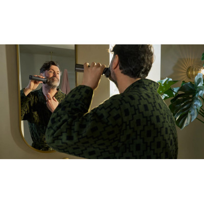 Тример Philips Series 9000, для обличчя, голови, тіла, акум., насадок-19, OneBlade в компл., сталь, сірий