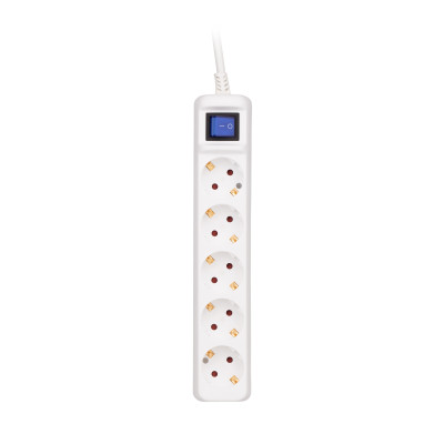 Удлинитель сетевой 2E 5хТип F, 3х1.5мм кв, 16A, 10м, белый 2E-U05ES15M10WH