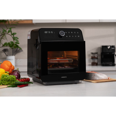 ARDESTO Мультипіч, 2250Вт, об'єм-15л, сенсорне керування, функція приготування на пару, 40-220°C, метал/пластик, біло-чорний ARDESTO Мультипіч, 2250Вт, об'єм-15л, сенсорне керування, функція приготування на пару, 40-220°C, метал/пластик, біло-чорний