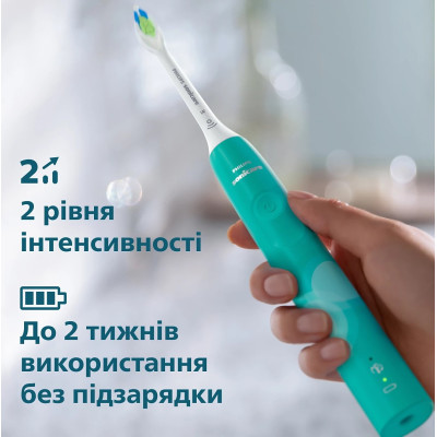 Щітка зубна електр. Philips, Sonicare 4100 Series, 31т. колив/хв, насадок-1, зелений
