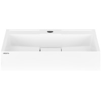 Раковина, умивальник ARDESTO Anna, штучний камінь, прямокут., з отвором для змішувача, без переливу, 500х380х110мм, накладний, білий