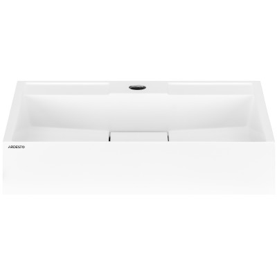 Раковина, умивальник ARDESTO Anna, штучний камінь, прямокут., з отвором для змішувача, без переливу, 500х380х110мм, накладний, білий Раковина, умивальник ARDESTO Anna, штучний камінь, прямокут., з отвором для змішувача, без переливу, 500х380х110мм, накладний, білий