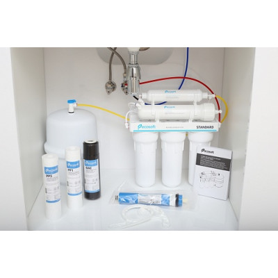 Фільтр зворотного осмосу Ecosoft Standard 5-50, мембрана 50gpd, кран капля Фільтр зворотного осмосу Ecosoft Standard 5-50, мембрана 50gpd, кран капля
