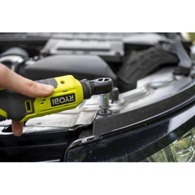 Тріскачка акумуляторна Ryobi ONE+ R18RW2-0 18В 1/4" 60Нм 280об·хв 4 положення головки 1кг (без АКБ та ЗП)