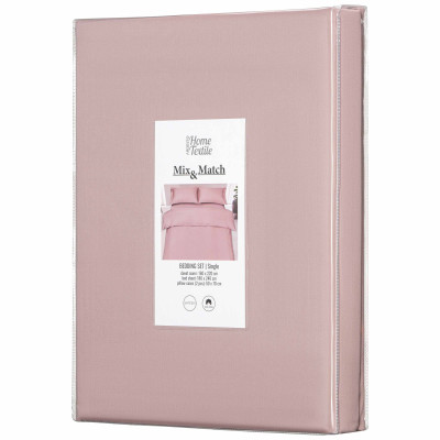 КПБ 1.5сп ARDESTO Mix&Match, підковдра 160х220см, простирадло 180х240см, наволочки (2) 50х70см, 100% бавовна, сатин, рожевий світлий КПБ 1.5сп ARDESTO Mix&Match, підковдра 160х220см, простирадло 180х240см, наволочки (2) 50х70см, 100% бавовна, сатин, рожевий світлий
