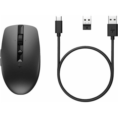 HP Мышь 710 Rechargeable Silent, USB-A/WL/BT, черный