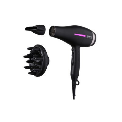 Фен ARDESTO Violet PRO HD-Y223PRO, 1850-2200Вт, 2 швидкості , 3 темп.режими, дифузор, чорний