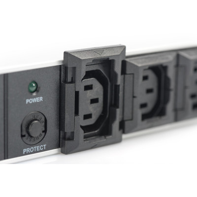 Пристрій розподілу електроживлення DIGITUS 1U, 10xC13, 10A, 250V, предохранитель, вилка C14 Пристрій розподілу електроживлення DIGITUS 1U, 10xC13, 10A, 250V, предохранитель, вилка C14