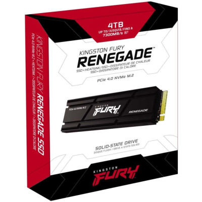Накопичувач Kingston SSD M.2 4TB PCIe 4.0 Fury Renegade + радіатор SFYRDK/4000G