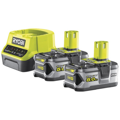 Комплект аккумулятора и зарядного устройства Ryobi ONE+ RC18120-250 18В 2х5А·ч ЗП 2А