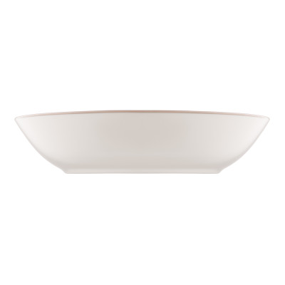 Тарелка суповая ARDESTO Ravenna, 790мл, 20см, фарфоровая, бело-бежевый