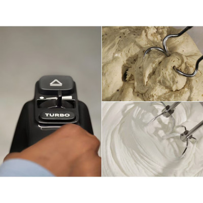 Міксер Electrolux ручний 500Вт, насадки-4, турборежим, сірий темний Міксер Electrolux ручний 500Вт, насадки-4, турборежим, сірий темний