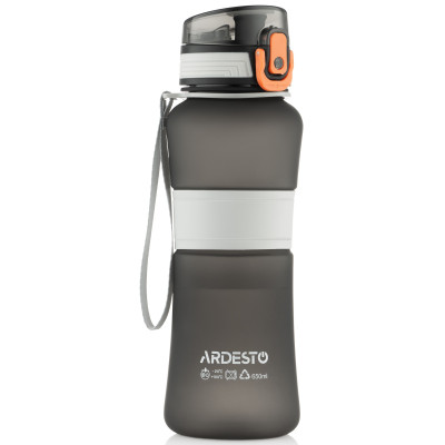 Пляшка для води ARDESTO Balance 650мл, пластик, чорний Пляшка для води ARDESTO Balance 650мл, пластик, чорний