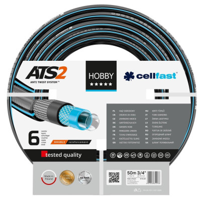 Шланг садовый Cellfast HOBBY ATS, 3/4', 50м, 6 слоев, до 30 Бар, -20...+60°C (16-221) Шланг садовый Cellfast HOBBY ATS, 3/4', 50м, 6 слоев, до 30 Бар, -20...+60°C (16-221)