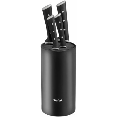 Набір ножів Tefal Ice Force,у пластиковій колоді, 4шт, нержавіюча сталь, пластик, чорний