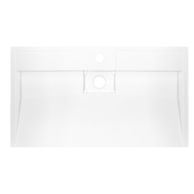 Раковина, умивальник ARDESTO Anna, штучний камінь, прямокут., з отвором для змішувача, без переливу, 800х455х110мм, накладний, білий