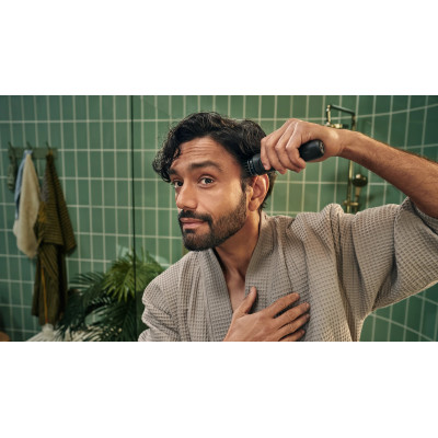 Тример Philips All-in-One Trimmer 3000 Series, для обличчя, голови, тіла, акум., насадок-9, сталь, чорний