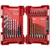 Набір біт і свердл по металу Milwaukee RedHEX TiN, сталь, кейс, 39шт Набір біт і свердл по металу Milwaukee RedHEX TiN, сталь, кейс, 39шт