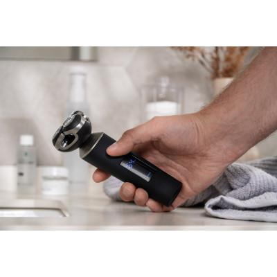 Бритва електр. ARDESTO роторна SHRR-B8WDR, 8Вт,  бритв.головок-3, Li-Ion, сух.+волог., чорний