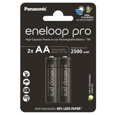 Акумулятор Panasonic Eneloop NI-MH Pro AA 2500 мАг, 2 шт. Акумулятор Panasonic Eneloop NI-MH Pro AA 2500 мАг, 2 шт.