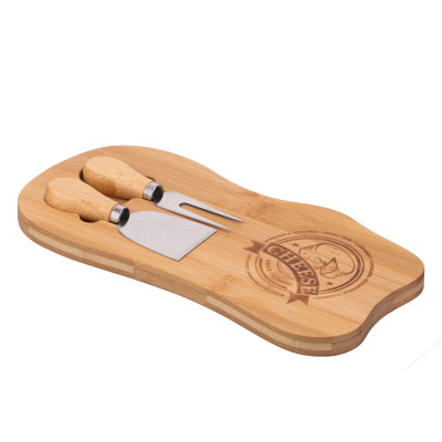ARDESTO Набір для подачі сиру Midori, 28х14х2см, бамбук, метал ARDESTO Набір для подачі сиру Midori, 28х14х2см, бамбук, метал