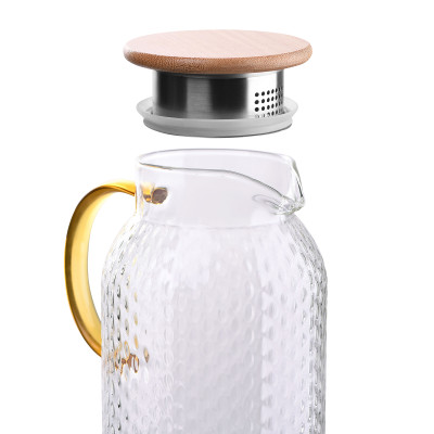 Кувшин с крышкой ARDESTO Dew 1500мл, боросиликатное стекло, нержавеющая сталь, бамбук, прозрачный Кувшин с крышкой ARDESTO Dew 1500мл, боросиликатное стекло, нержавеющая сталь, бамбук, прозрачный