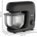 Кухонна машина Tefal Bake Essential 800Вт, чаша-метал, корпус-метал/пластик, насадок-4, чорний