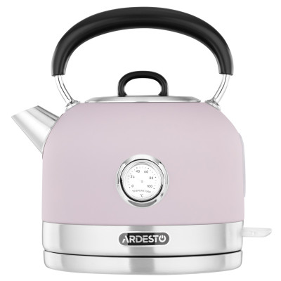 Електрочайник ARDESTO Lilac Dream, 1.7л, метал, мат, Otter, ліловий Електрочайник ARDESTO Lilac Dream, 1.7л, метал, мат, Otter, ліловий