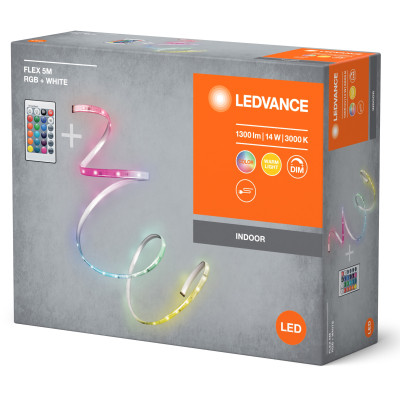 LEDVANCE Стрічка світлодіодна FLEX 14W, 1300Lm, 5M RGB 3000K RC LEDVANCE Стрічка світлодіодна FLEX 14W, 1300Lm, 5M RGB 3000K RC