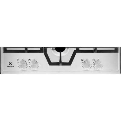 Варильна поверхня Electrolux газова, 60см, чавун, нерж Варильна поверхня Electrolux газова, 60см, чавун, нерж