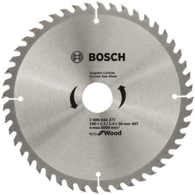 Диск пиляльний Bosch Professional Eco for Wood 190x2.2x30-48T Диск пиляльний Bosch Professional Eco for Wood 190x2.2x30-48T