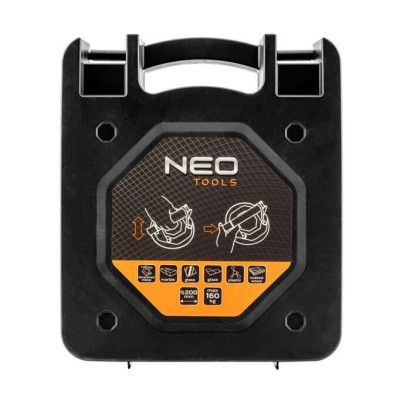 Neo Tools Присоска вакуумна, одинарна, пластиковий корпус, діаметр 200мм, кейс, 160кг Neo Tools Присоска вакуумна, одинарна, пластиковий корпус, діаметр 200мм, кейс, 160кг