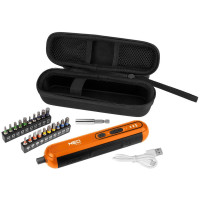 Викрутка акумуляторна Neo Tools 4В1Х1.5А·год 4.5Нм 230об/хв 20 біт кейс 0.23кг Викрутка акумуляторна Neo Tools 4В1Х1.5А·год 4.5Нм 230об/хв 20 біт кейс 0.23кг