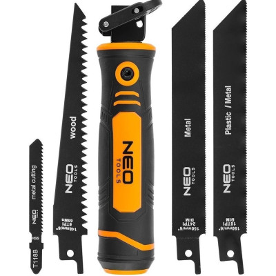 Пила садова Neo Tools тримач, 15см, 24 TPI, 18 TPI, 6 TPI, двокомпонентне руків'я, 0.182кг Пила садова Neo Tools тримач, 15см, 24 TPI, 18 TPI, 6 TPI, двокомпонентне руків'я, 0.182кг