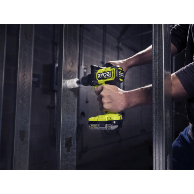 Шуруповерт-дрель ударный аккумуляторный Ryobi ONE+ HP RPD18C-242S 18В 1х2А-ч 1х4А-ч ЗП 54Нм 450-1700об-хв 1кг сумка